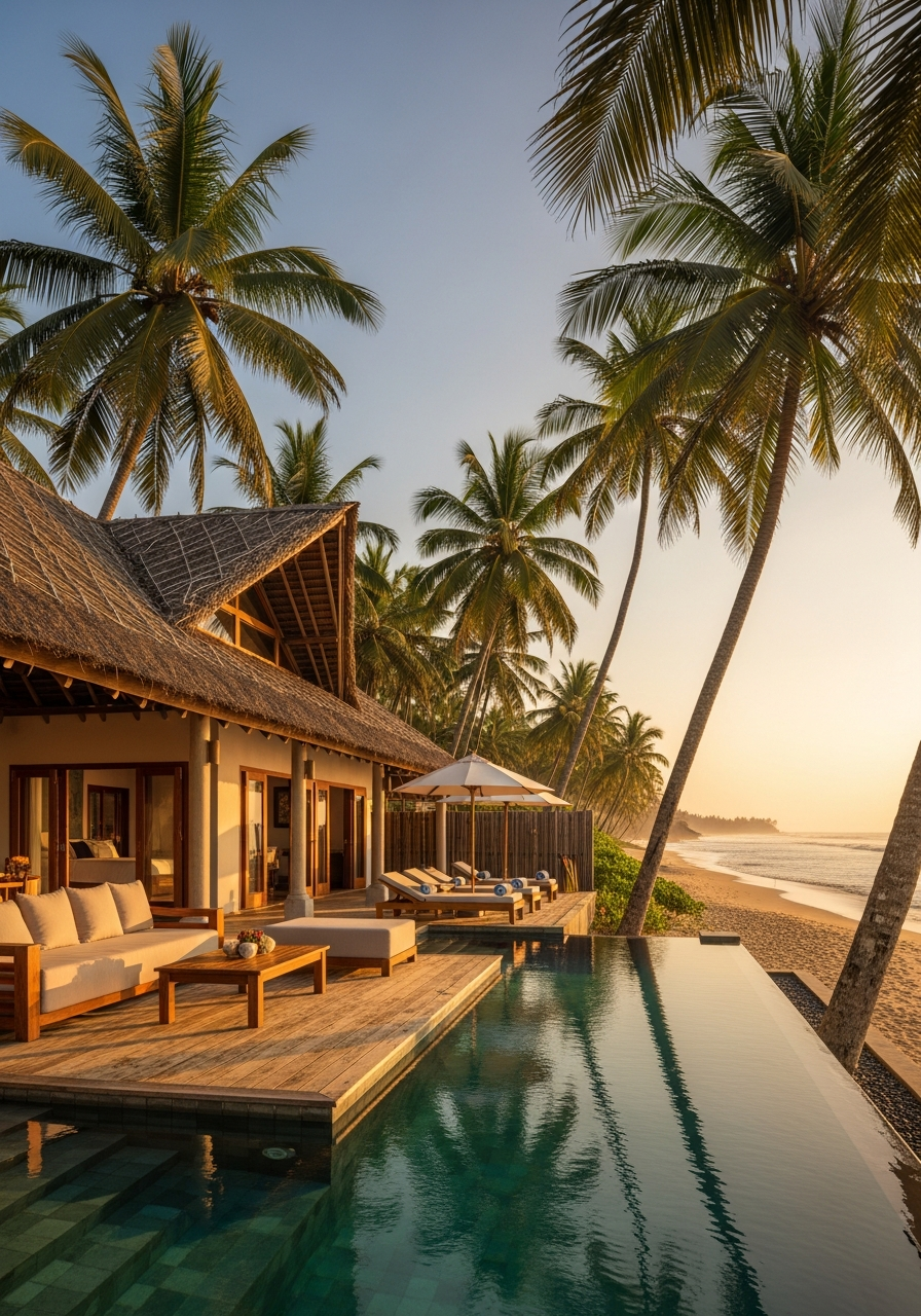Beachside holiday villa in Sri Lanka
